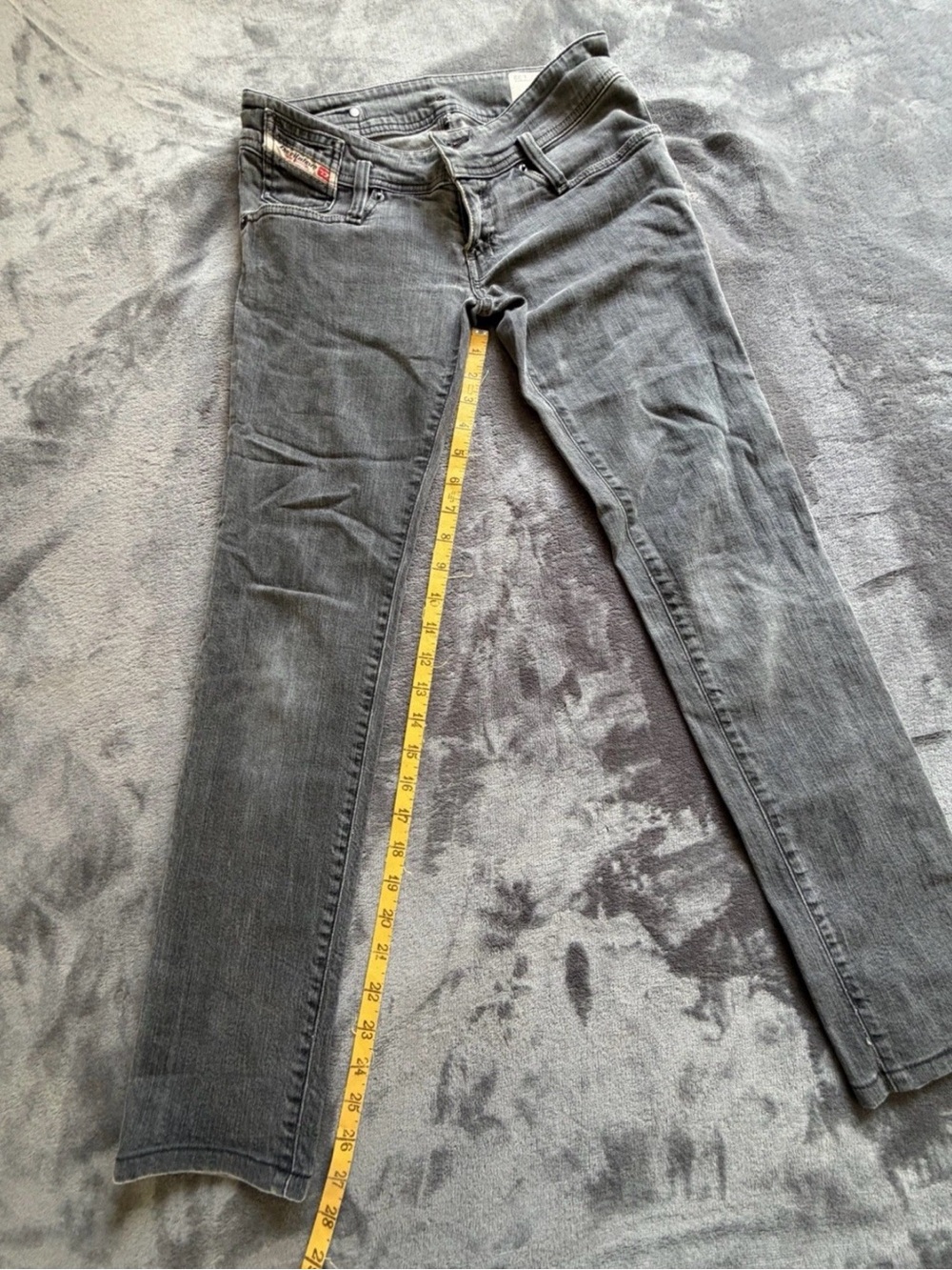 Diesel Industries Denim Division Low Rise Skinny Gray Women's Size 27 Jeans Y2K